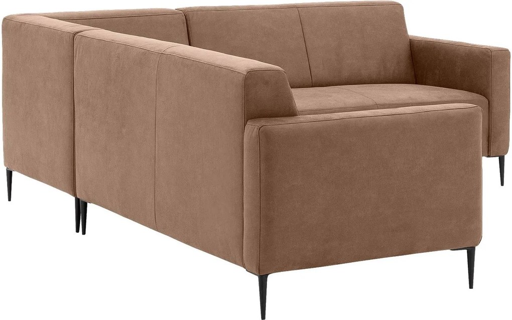 Goossens  Key West bruin, micro leer, 2-zits, modern design