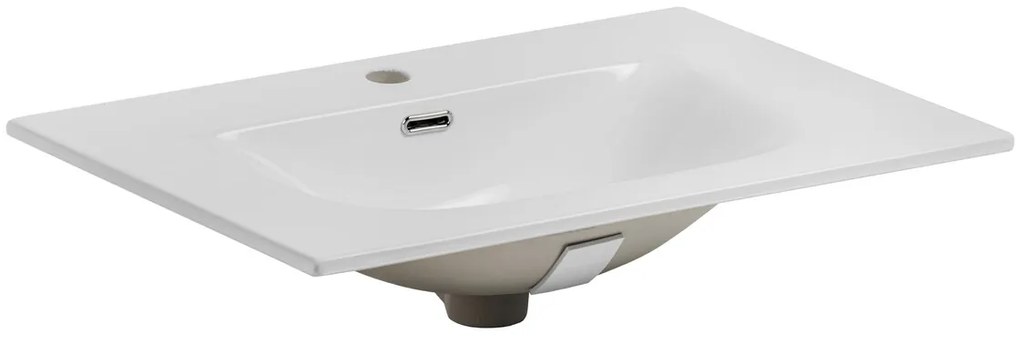 Comad Ocean Beige badmeubel 70cm met 2 lades en wastafel wit glans