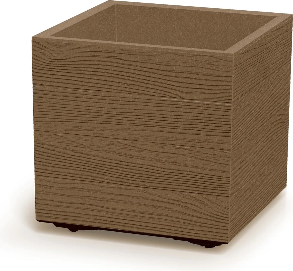 Prosperplast Madera Square Eco Wood Bloempot - ECO Naturo - 38,5x38,5 cm - Met echt hout