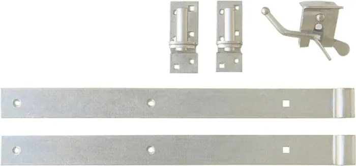 Tuinhek poort composiet Design antraciet met blank alu frame incl. beslag (100 x 80 cm)