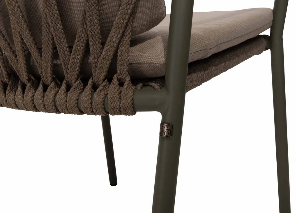 Taste by 4 Seasons Manitoba stapelbare tuinstoel olijfgroen SALE  Tuinstoel    taupe weerbestendig