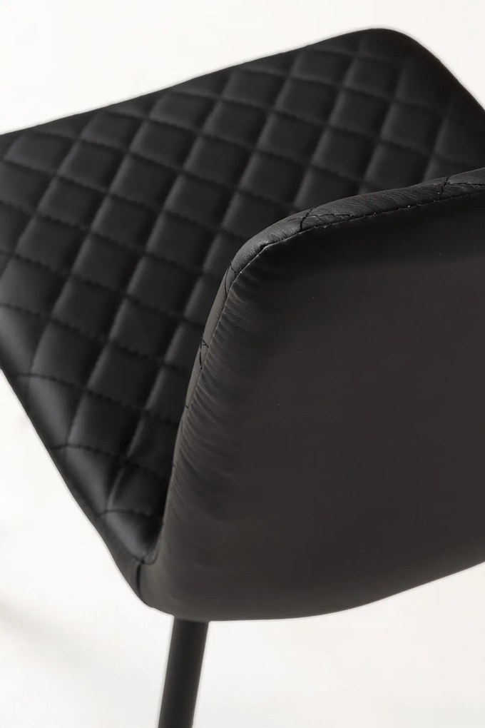 Set 4 Rom Kunstlederen Stoelen