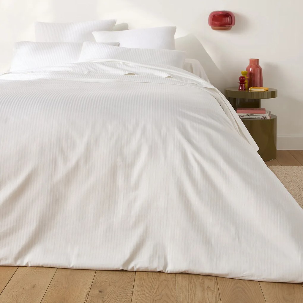 Kussensloop in katoensatijn, 153 draden, Striped Opale