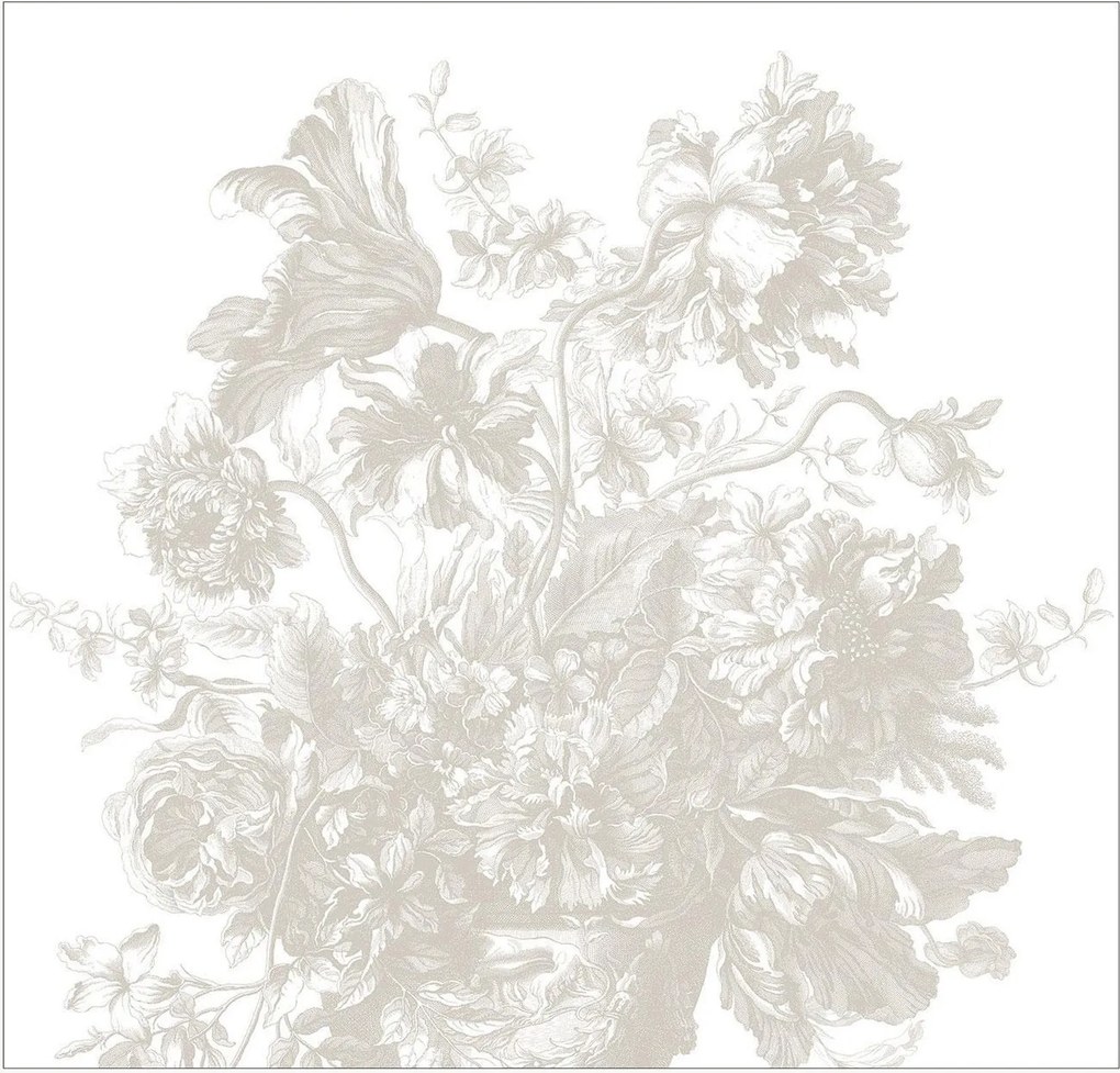 Behang Frans Uyterlinde - Engraved Flowers