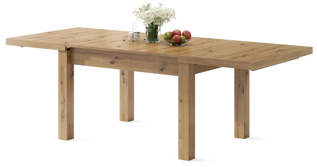 ROYAL eiken artisan, EETTAFEL, UITSCHUIFBAAR