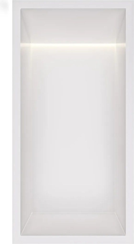Hotbath &More inbouwnis met verlichting 30x15x10cm wit mat