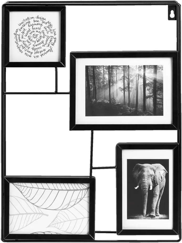 Collage fotolijst Zaragoza - zwart - 39,5x30x5 cm - Leen Bakker