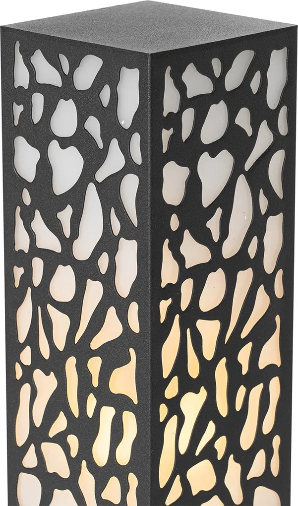 Modern buiten paaltje zwart 40 cm IP44 - Nicole