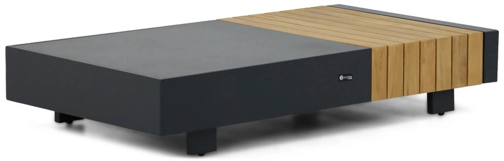 Hoek loungeset 5 personen Aluminium/teak Grijs Santika Furniture Santika