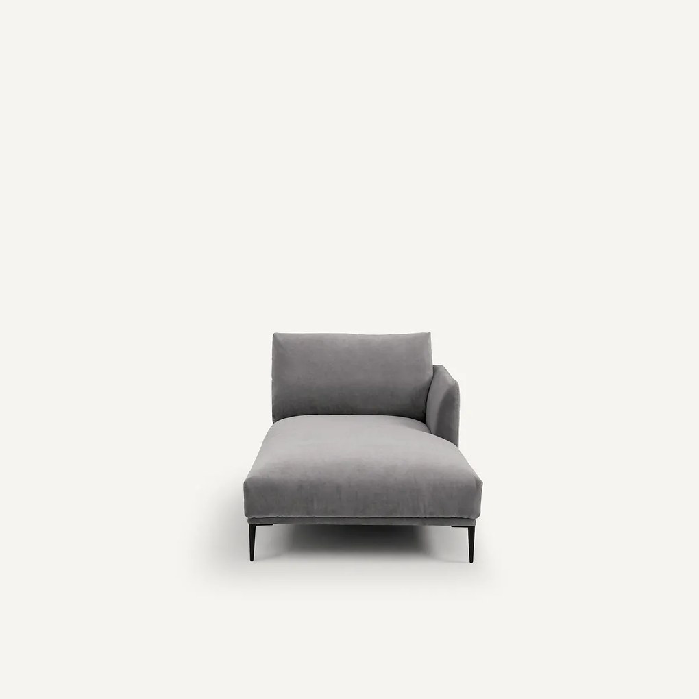 Longchair stonewashed fluweel, Oscar design E.Gallina