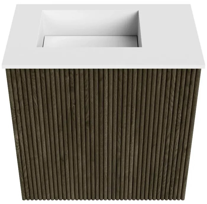 Mondiaz Joya 40cm toiletmeubel shadow met wastafel faye links 1 kraangat talc