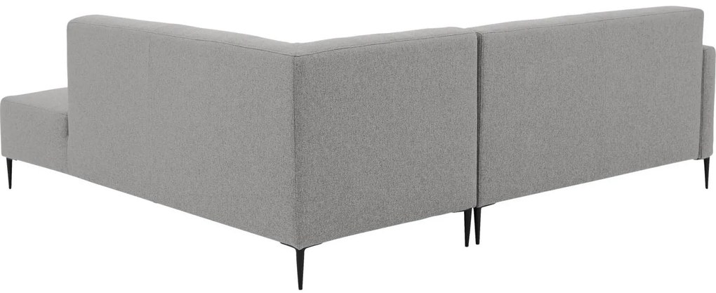 Goossens  Key West lichtgrijs, stof, 2,5-zits, modern design met ligelement rechts