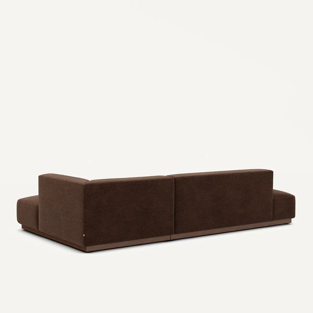 Rechter hoekbank XL in chenille fluweel, Jacopo