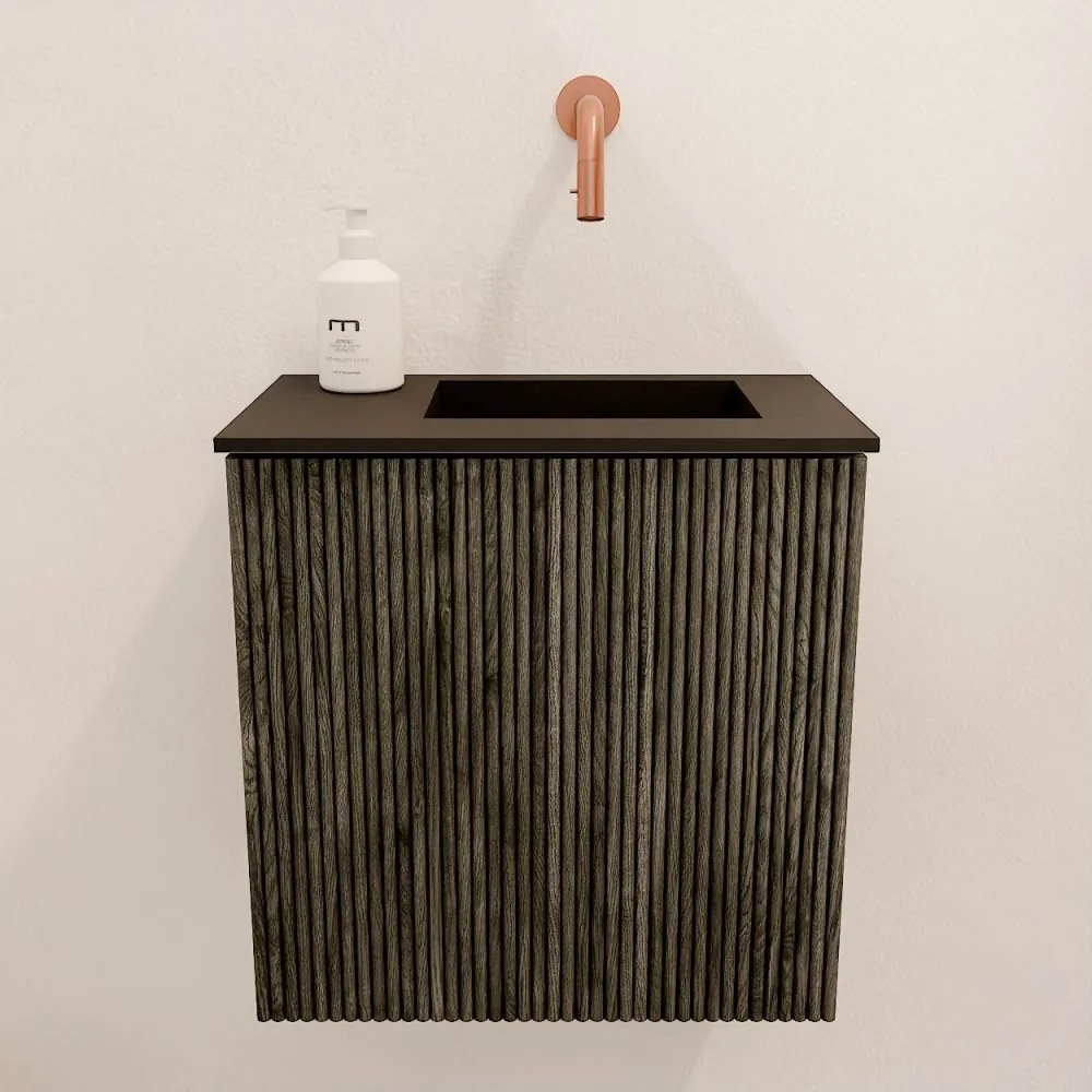 Mondiaz Joya 40cm toiletmeubel shadow met wastafel faye rechts zonder kraangat urban