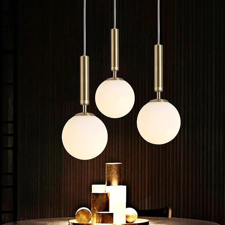 GLAZEN BOL SPIRAAL HANGLAMP G108-1W GOLD E27