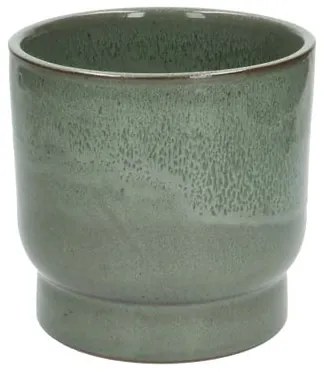 Bloempot 'Mara', aardewerk, groen Ø 16