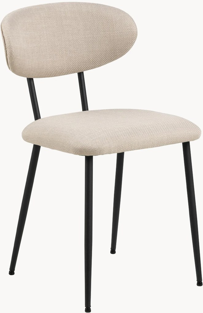 Gestoffeerde eetkamerstoelen Denise, 2 stuks