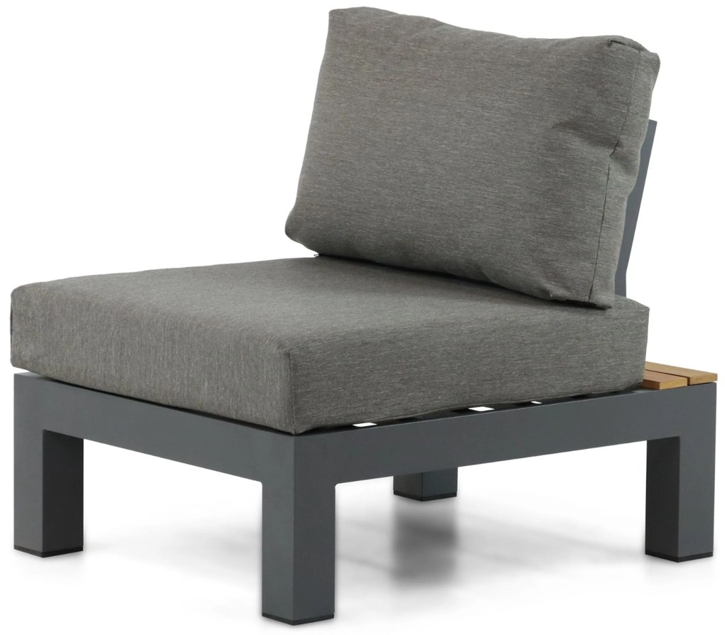 Loungeset 6 personen Aluminium/Teak Grijs Lifestyle Garden Furniture Vittoria