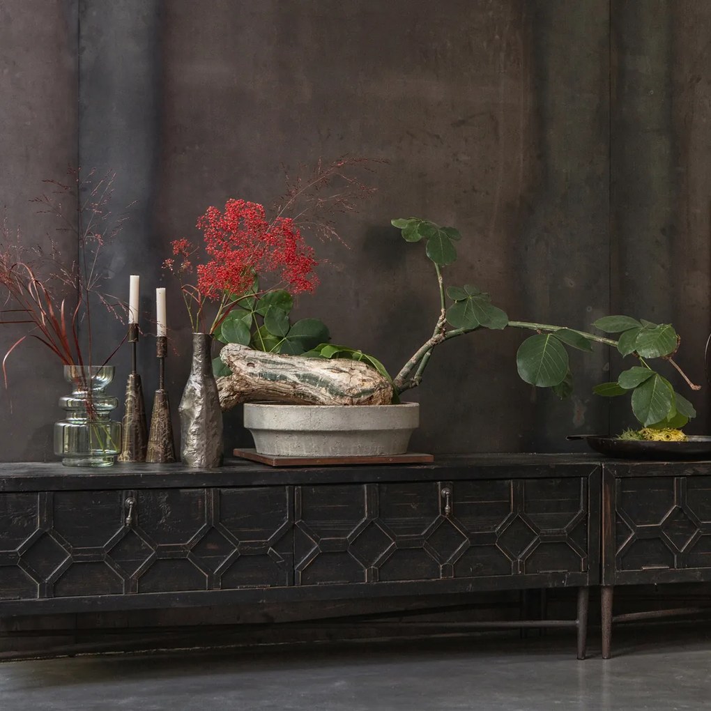 BePureHome Bequest Vintage Tv-meubel Zwart Hout - 160x45x50cm.