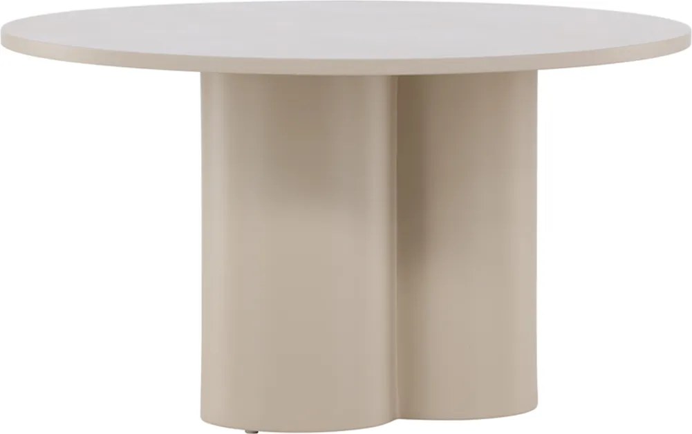 Salontafel Met Cilindervormige Poten Beige - 80 X 80cm.