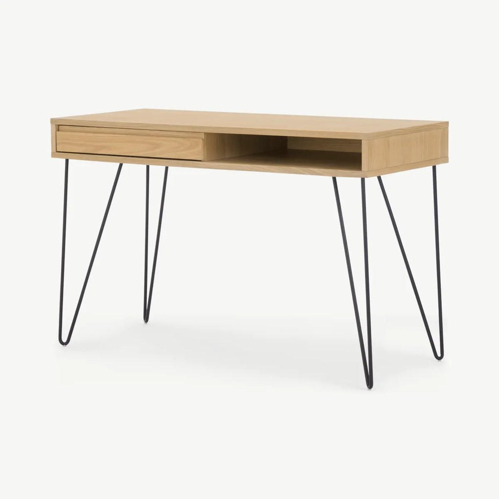 Cerian bureau, eikenhout en zwart