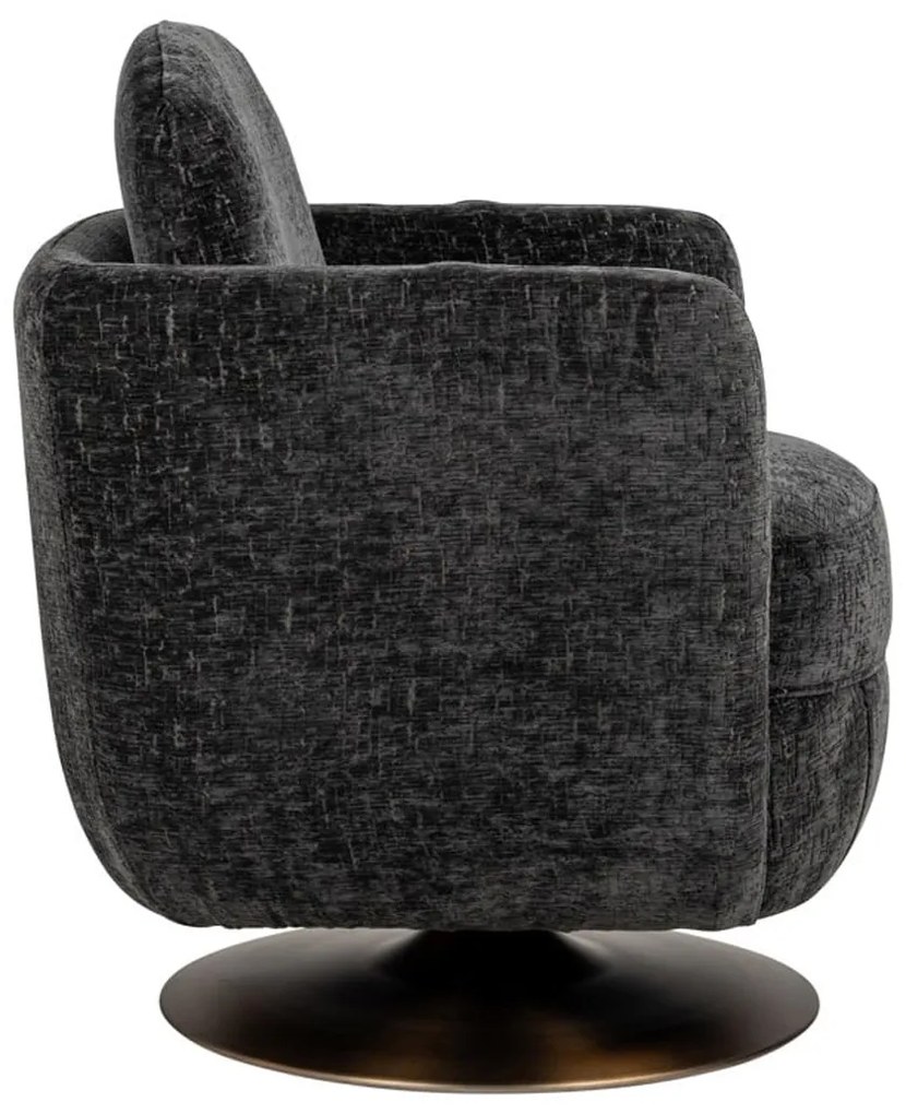 Richmond Interiors Turner Chenille Draaifauteuil Graphite Island