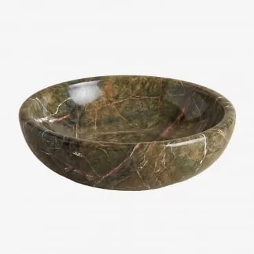 Ronde Wastafel Ø40 Cm Van Natuurlijk Steen Eskel Groen Marmer Forest - Sklum