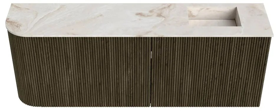 Mondiaz Joya DLux 110cm toiletmeubel ronding links shadow met wastafel faye rechts zonder kraangat frappe