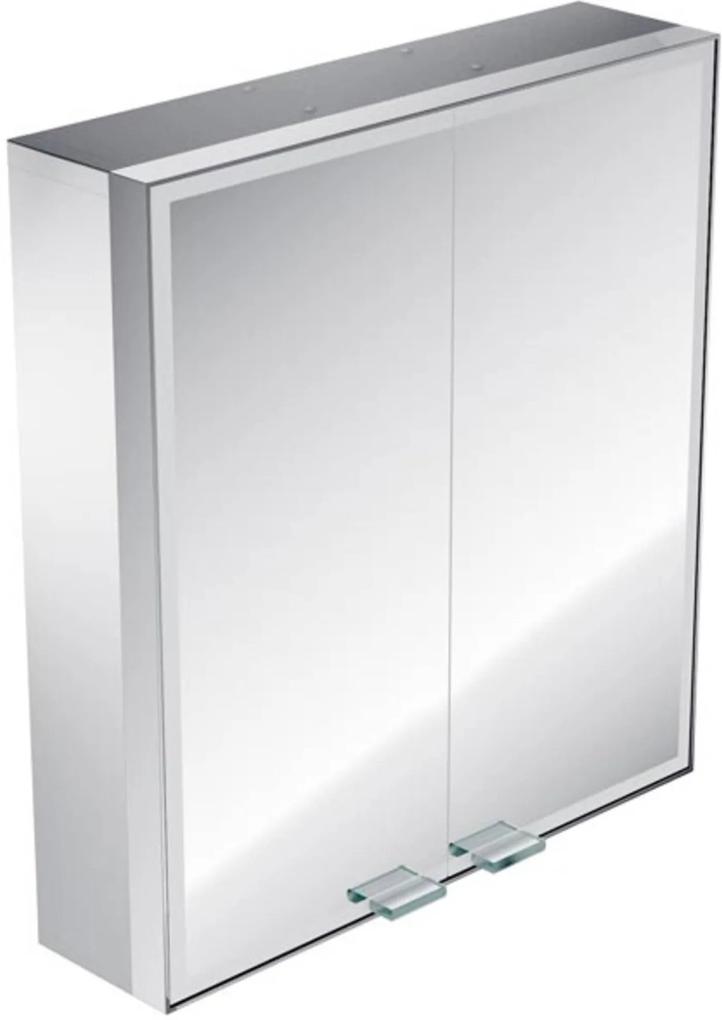 Asis spiegelkast 88,7 cm.brede deur li. led+bluetooth Aluminium
