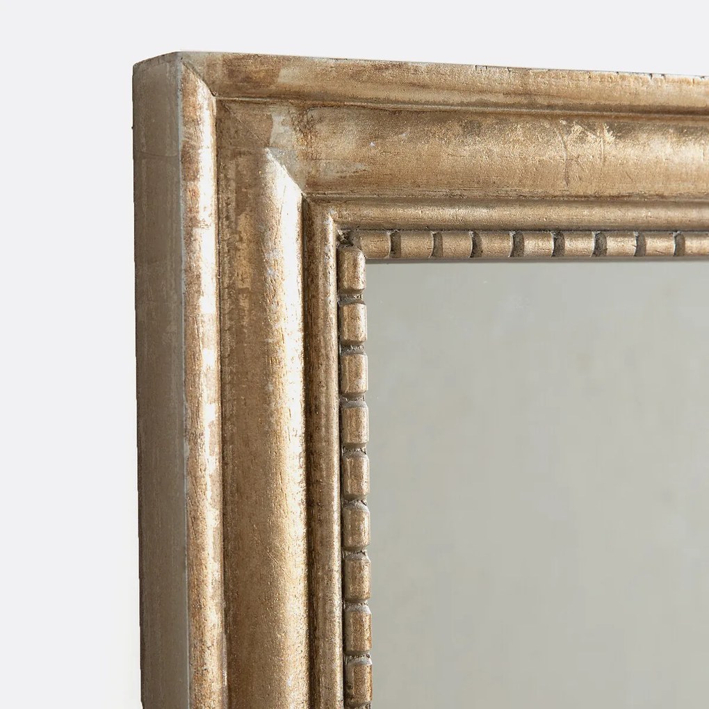 Rechthoekige spiegel in metaal. in massief mangohout 80x170 cm, Afsan