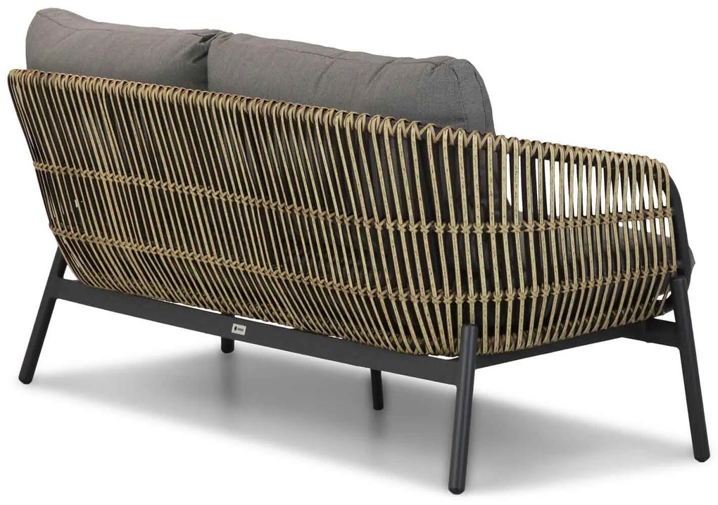 Stoel en Bank Loungeset Wicker Taupe 5 personen Coco Nathan/Montana