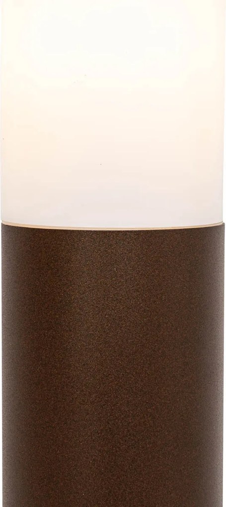 Buitenlamp paal roestbruin met opaal 80 cm IP44 - Rox