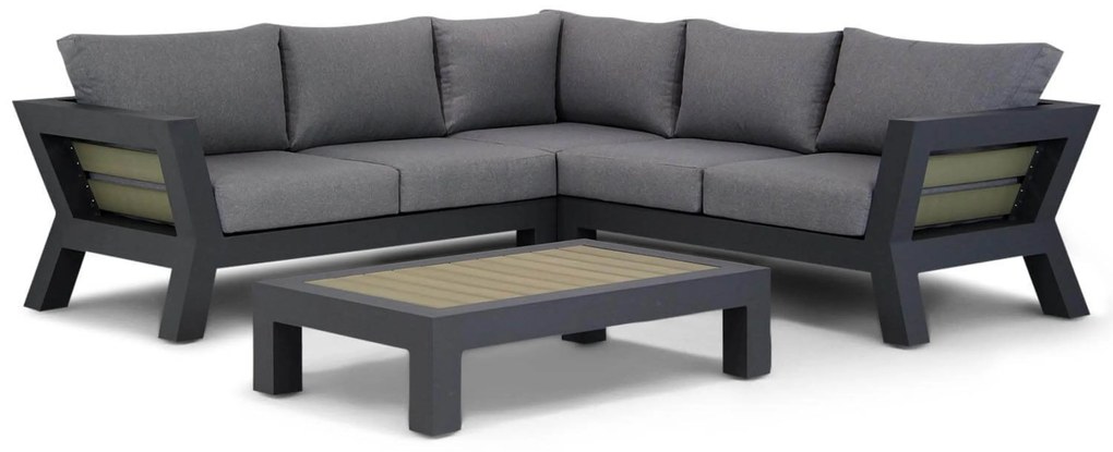 Hoek loungeset 5 personen Aluminium Grijs Santika Furniture Santika Yovita