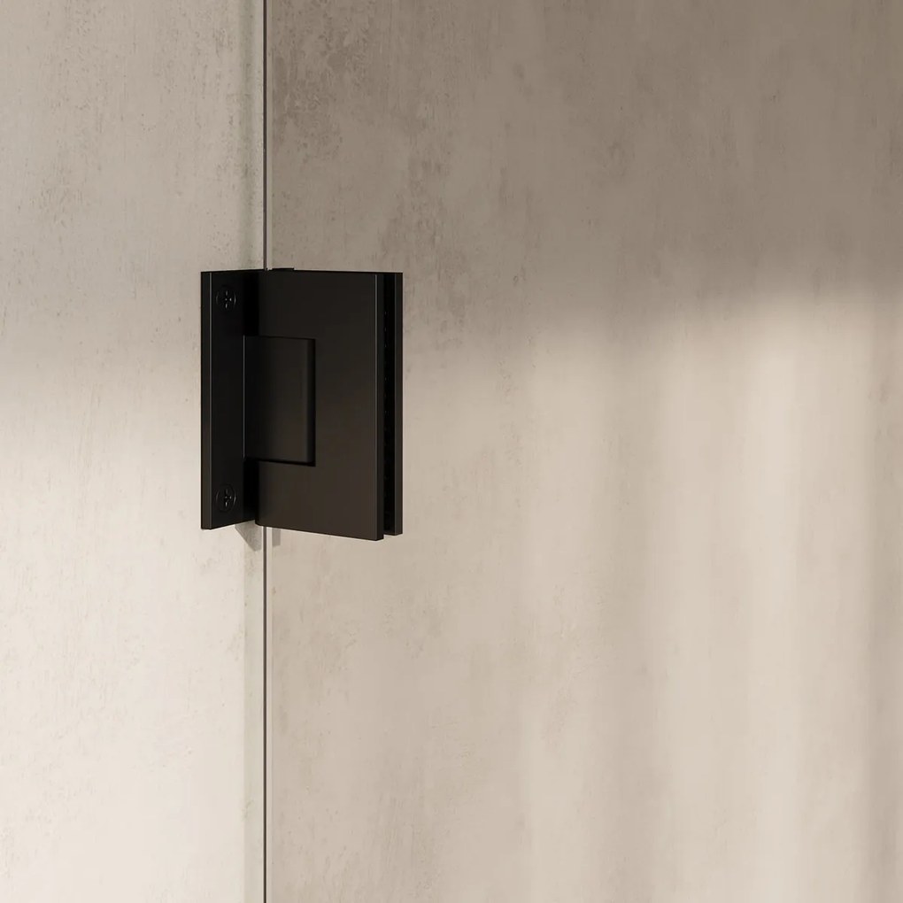 Brauer Void Carving profielloze douchecabine 80x100cm zwart mat