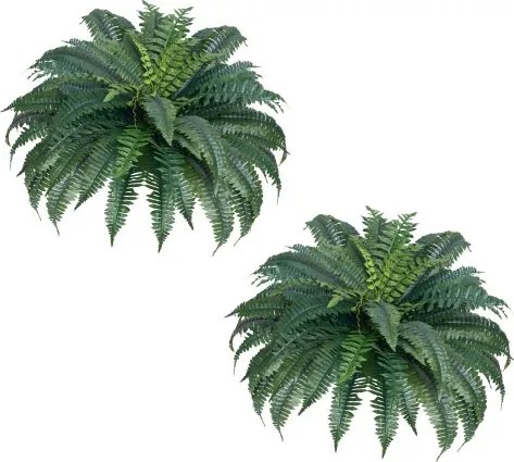 VEVOR Kunstvarens, 2-pack, diameter 110-120 cm, kunst Bostonvaren, kunstplant als wanddecoratie met 50 takken, kunstvaren voor thuis en kantoor (zonder bloempot)