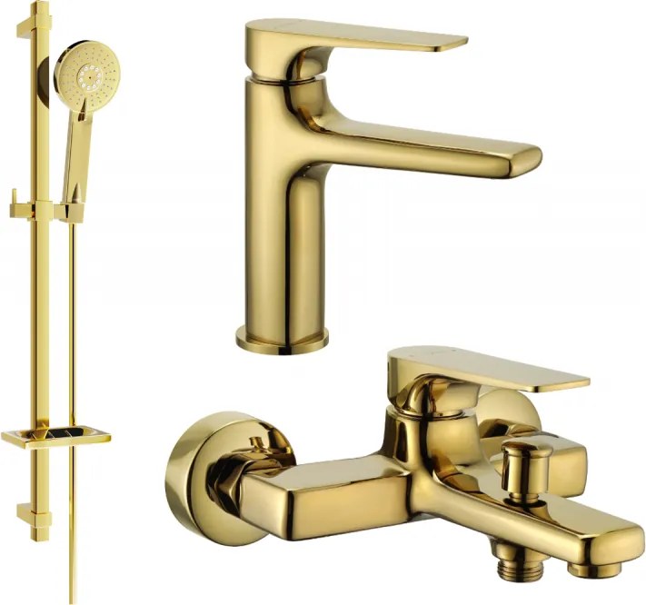 Mexen Lynx DQ40 badkamer set, goud - 745903DQ40-50