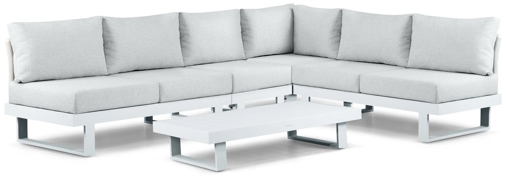 Hoek loungeset 6 personen Aluminium Wit  Lifestyle Garden Furniture Lorenzo