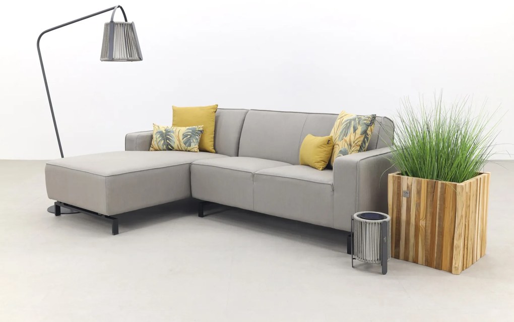 Boavista Sunbrella loungebank chaise longue - Nature Grey - 2-delig - rechts