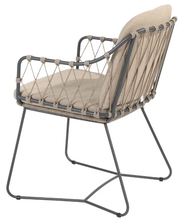 Taste by 4 Seasons Prego tuinstoel antraciet-taupe SALE  Tuinstoel    taupe weerbestendig