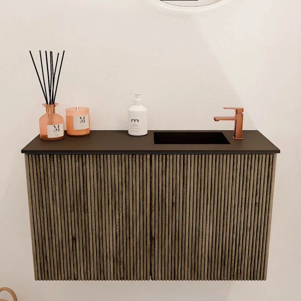 Mondiaz Joya 70cm toiletmeubel dusk met wastafel faye rechts 1 kraangat urban