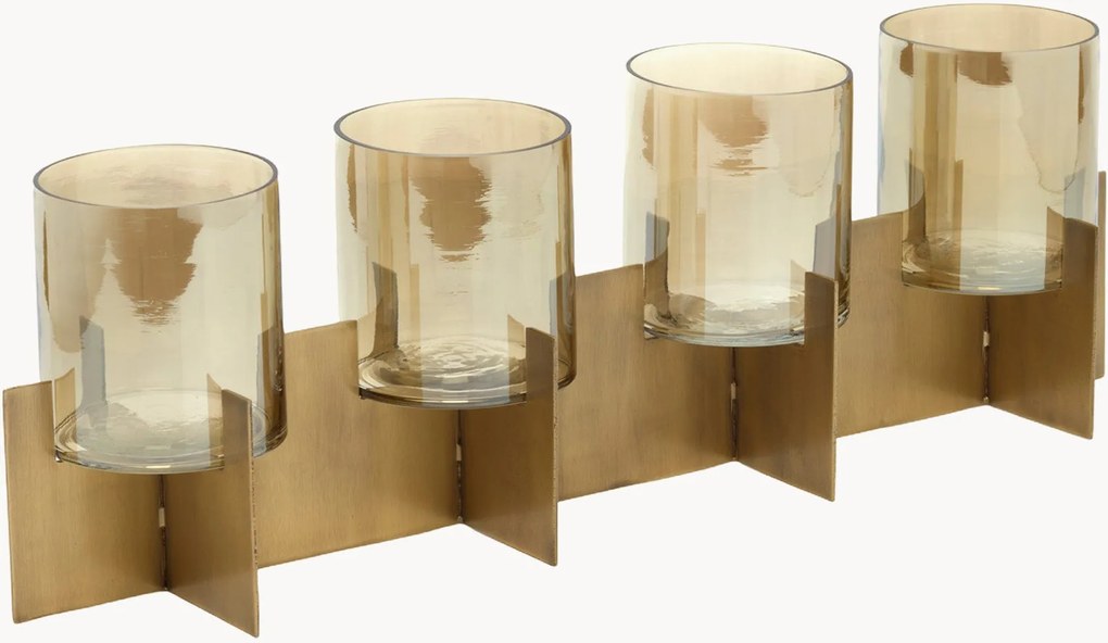 Mondgeblazen kandelaar Quarta van messing