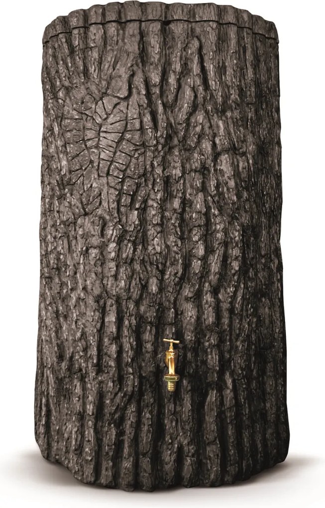 Prosperplast Arves Regenvat Evergreen 475 Liter -Ø 78 x H 120 cm - Eikenstam Look