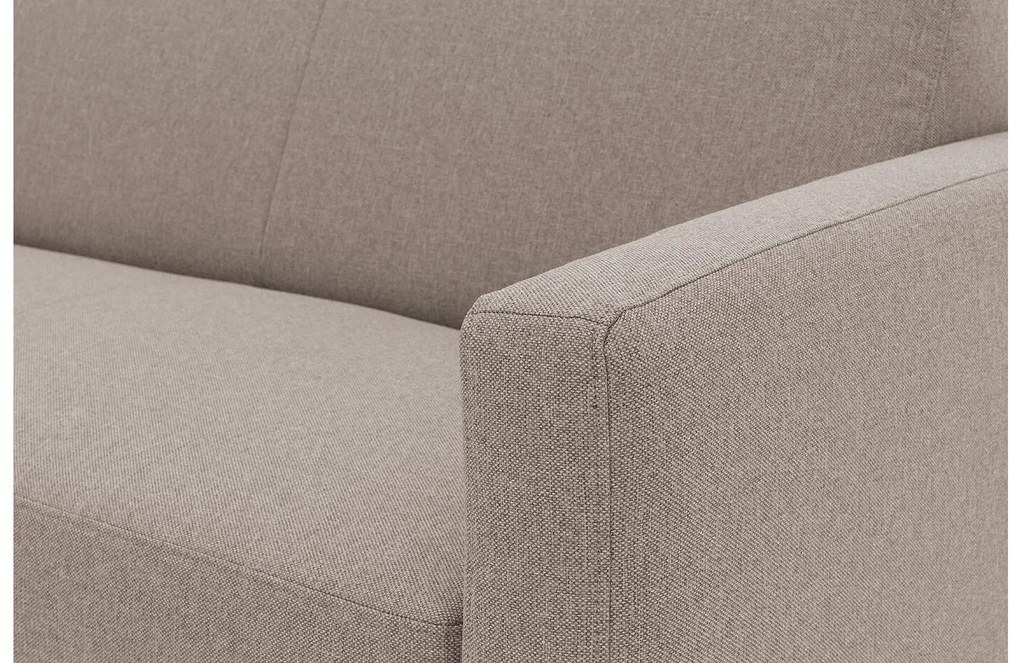 Goossens  Key West grijs, stof, 2,5-zits, modern design met ligelement links