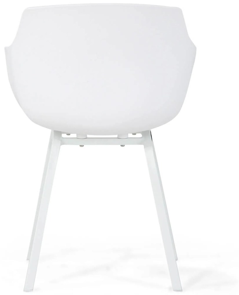 Tuinset Ronde Tuintafel 4 personen 125 cm Kunststof Wit Lifestyle Garden Furniture Salina/Livorno