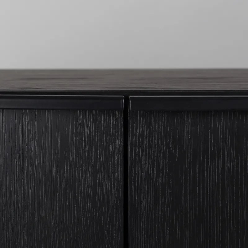 Zuiver Travis Eiken Dressoir Zwart - 180x45x70.5cm.
