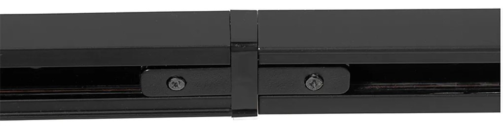 Modern railsysteem met 5 spots zwart 1-fase  - Iconic Suplux