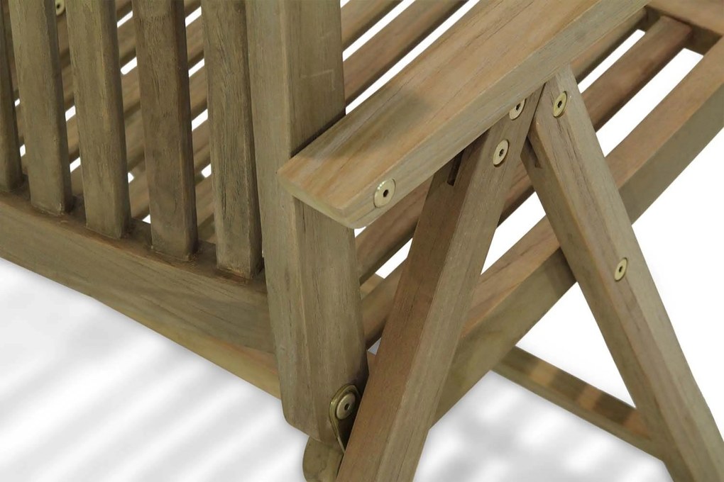Tuinstoel Teak Old teak greywash Garden Collections Canterbury verstelbare tuinstoel
