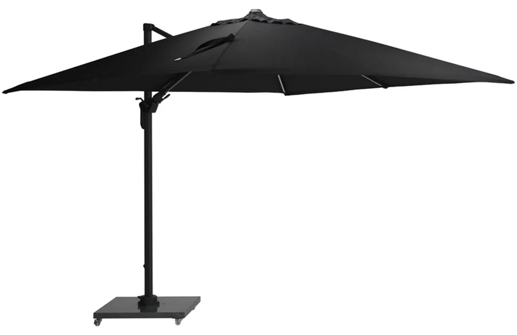 Garden Impressions Hawaii Lumen LED zweefparasol 300x300 -donker grijs - zwart