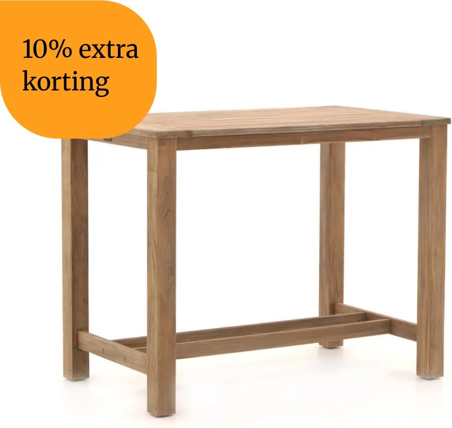 + 10% kassakorting | Bartafel ROUGH | Rechthoekig  | Tuintafel Teakhout | 135x80cm | 4 personen | Kees Smit Tuinmeubelen