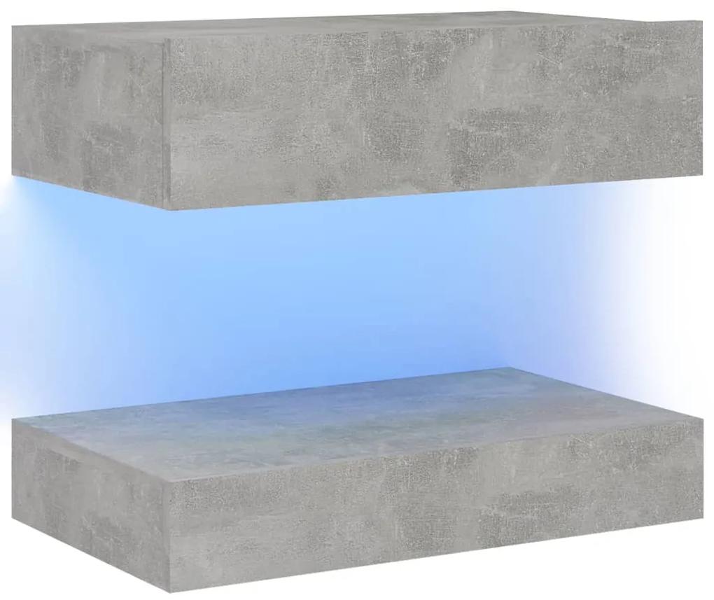 vidaXL Nachtkastje 60x35 cm spaanplaat betongrijs
